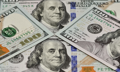 Images of banknotes from various countries. Photos of euros and US dollars.