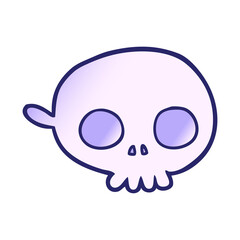 cartoon spooky skull mask in bright neon color