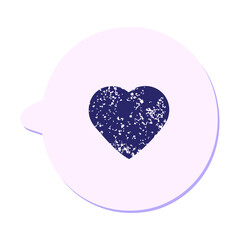 love heart in speech bubble grunge sticker in bright neon color