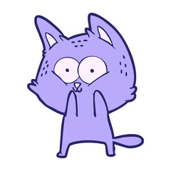 cartoon cat in bright neon color