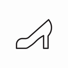woman shoe hills icon sign vector