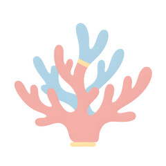 Obraz premium Colorful abstract coral illustration on white background