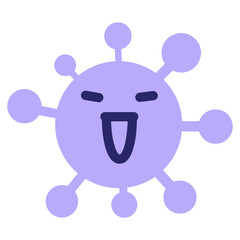 simple happy face enjoying icon in bright neon color