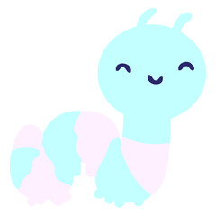 cute bug in bright neon color