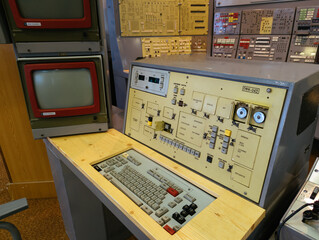Old control panel of soviet nuclear missile
