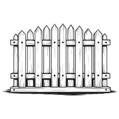 Obraz premium vector illustration of a fence