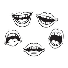 vector illustration of a mouth