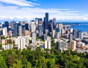 Fototapeta premium Cityscape panorama of Seattle