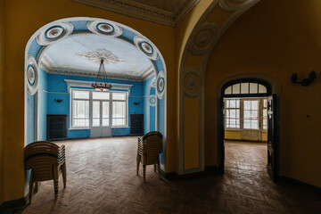 Old majestic abandoned historical mansion Turliki, Kaluga region