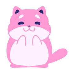 happy little corgi in bright neon color