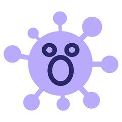 Obraz premium shocked virus in bright neon color