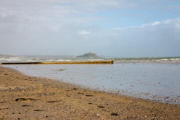 Views near the tidal island of St Michael's Mount, England