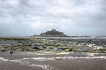 Views near the tidal island of St Michael's Mount, England