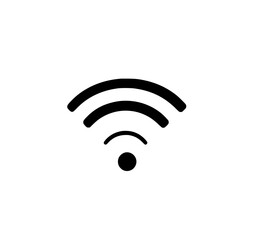 Wifi Signal: A Simple Black and White Vector Illustration