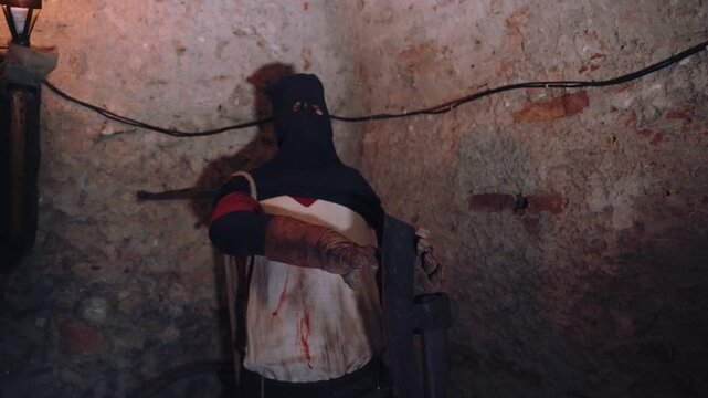 Executioner with mask and large blade