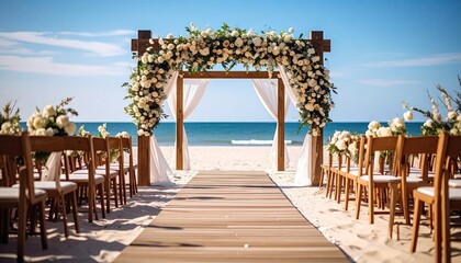 Fototapeta premium Beach wedding ceremony (1)