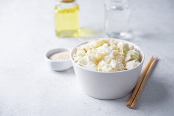 Sesame seeds cabbage asian salad in a bowl