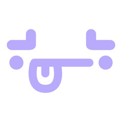 unsure face icon in bright neon color