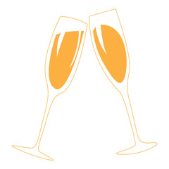 Silhouettes various alcohol cocktail glasses bar set. Black Isolated Glasses of wine, glasses of beer, bar bottles and shot glasses