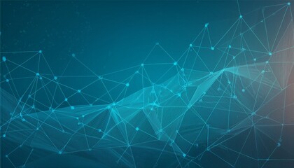 abstract polygonal pattern and geometric texture with lines and dots for website banner or header