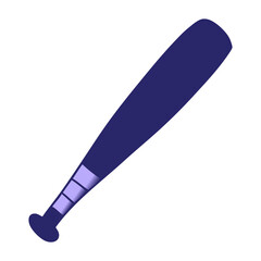 hand drawn gradient cartoon doodle of a baseball bat in bright neon color