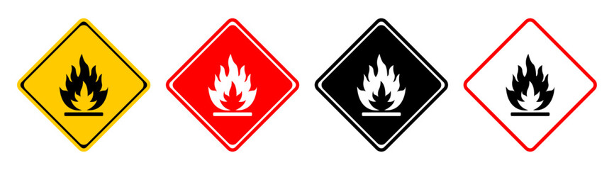 flammable hazard icon.