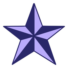 iconic tattoo style image of a star in bright neon color