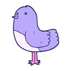 cartoon bird in bright neon color