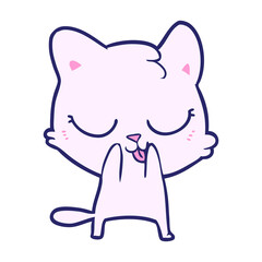 cartoon cat in bright neon color