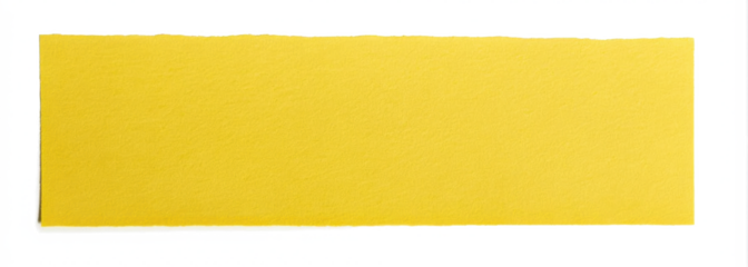 Yellow Paint Stroke Isolated on Transparent Background, PNG