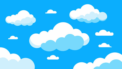 Seamless vector cloud pattern for a blue sky illustration
