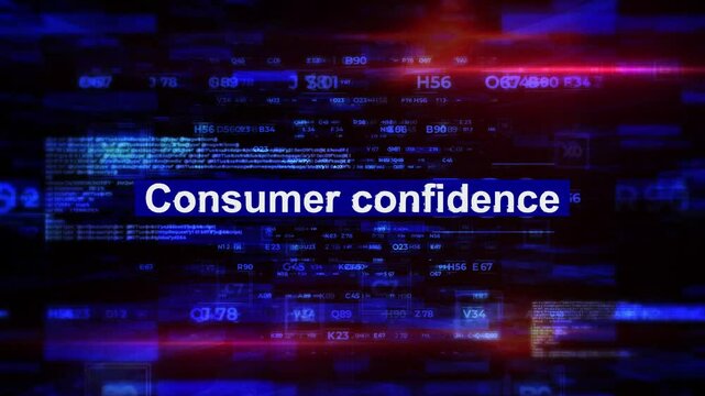 Consumer confidence Words in economics HiTech Backgrounds
