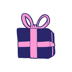 cartoon present in bright neon color