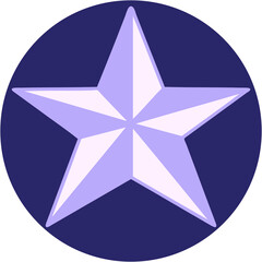 iconic tattoo style image of a star in bright neon color