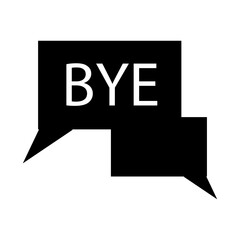 bye message icon illustration vector