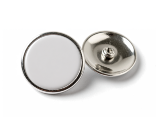 Mockup of an empty enamel pin featuring a blank square design with black and gold lapel badge