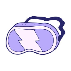 cartoon goggles in bright neon color