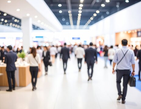 Blurry indoor exposition hall - Powered by Adobe