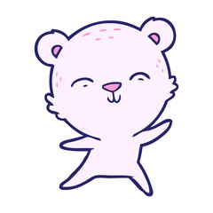 bear cartoon chraracter in bright neon color