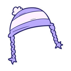 cartoon hat in bright neon color