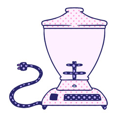 Obraz premium hand drawn cartoon doodle of a food blender in bright neon color