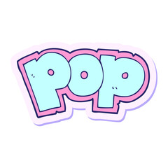 pop text in bright neon color