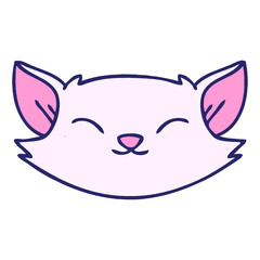 comic book style quirky cartoon cat in bright neon color