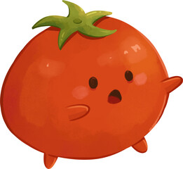Cute Hand Drawn Tomato Character
