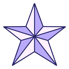 Obraz premium tattoo star symbol in bright neon color