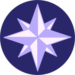 Obraz premium iconic tattoo style image of a star in bright neon color