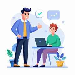 businessman and businesswoman