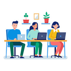 business people working together