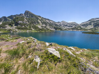 Obraz premium Landscape of Popovo Lake at Pirin Mountain, Bulgaria