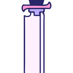 tattoo in traditional style of a knife in bright neon color